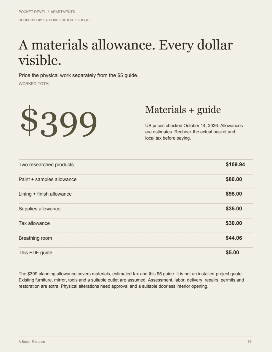 A page from the guide: The numbers, out in the open.